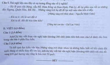 Một đề Văn tuyệt vời cho một năm đặc biệt!